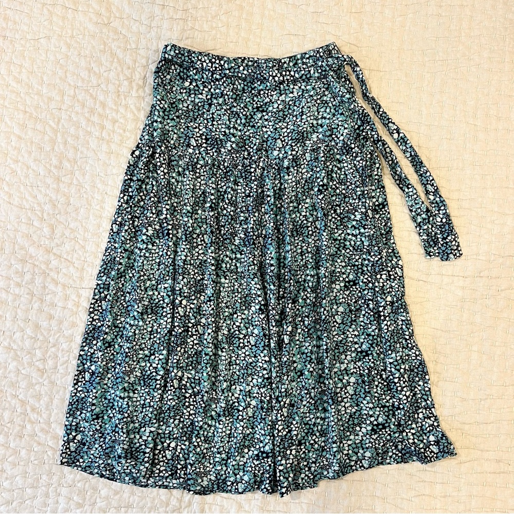 Flowy Blue Flower Skirt